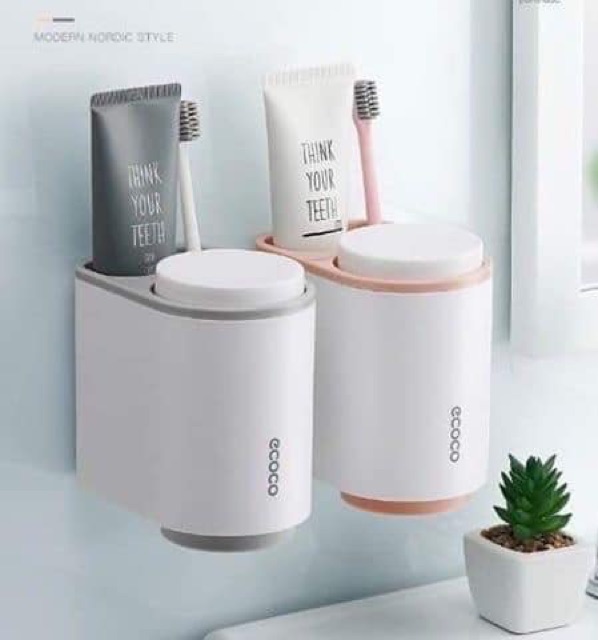 BỘ CỐC ĐỂ BÀN CHẢI ĐÁNH RĂNG NAM CHÂM 1 ECOCO 2019 siêu hót