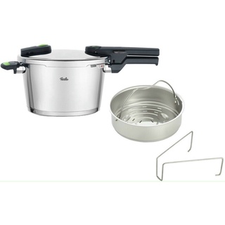 🇩🇪NỒI ÁP SUẤT CAO CẤP Fissler Vitaquick -kèm xửng hấp- made in Germany -sx tại Đức BỀN BỈ NẤU ĂN NGON-dung tich4.5L & 6L