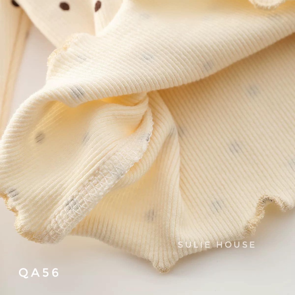 Bộ quần áo rời len tăm mỏng chấm bi - QA56