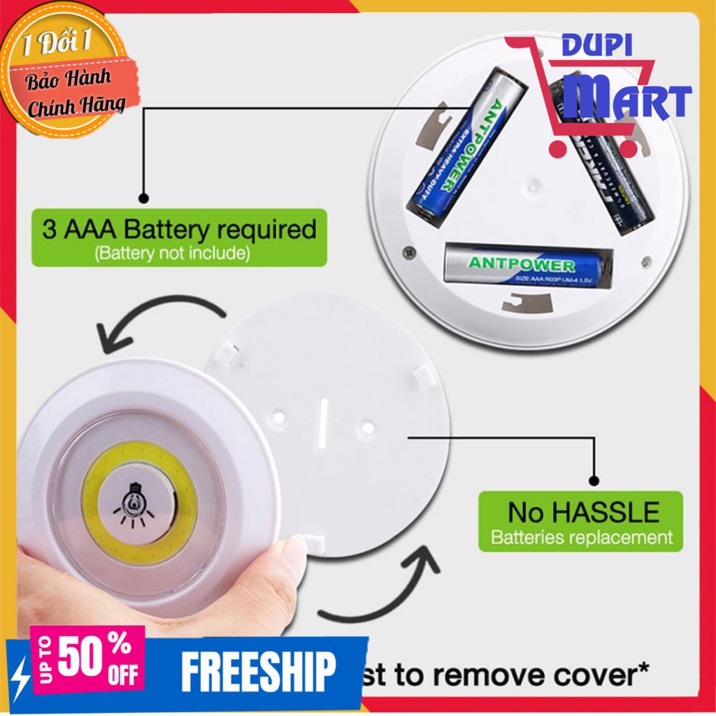 [SIÊU HOT❤️]Bộ 3 led mini dán tường thông minhcó điều khiển từ xa hẹn giờ tắt 🌈 Ánh sáng Vàng - Trắng | BigBuy360 - bigbuy360.vn