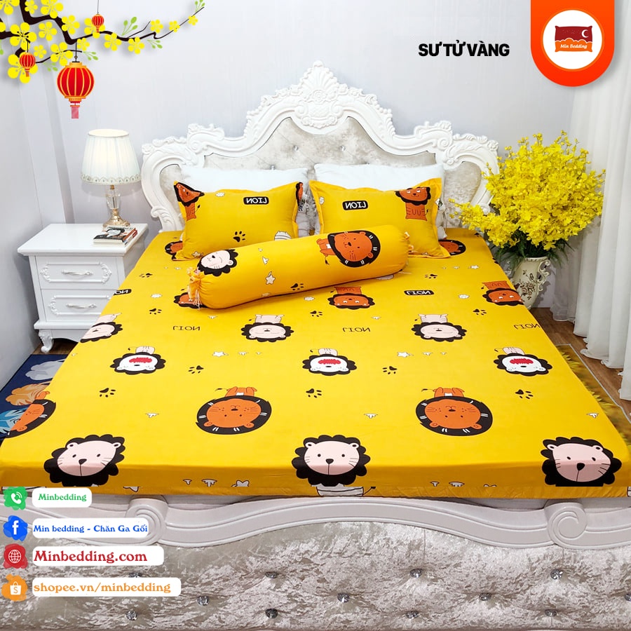 Ga Giường Cotton Poly, Drap Trải Nệm M2 M6 M8 Họa Tiết Dễ Thương (Miễn Phí Bo Chun) | BigBuy360 - bigbuy360.vn