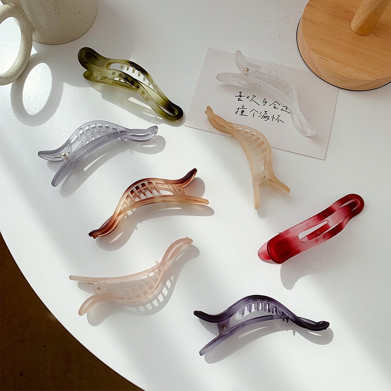 Kẹp tóc acrylic cỡ lớn phong cách Hàn Quốc thanh lịch