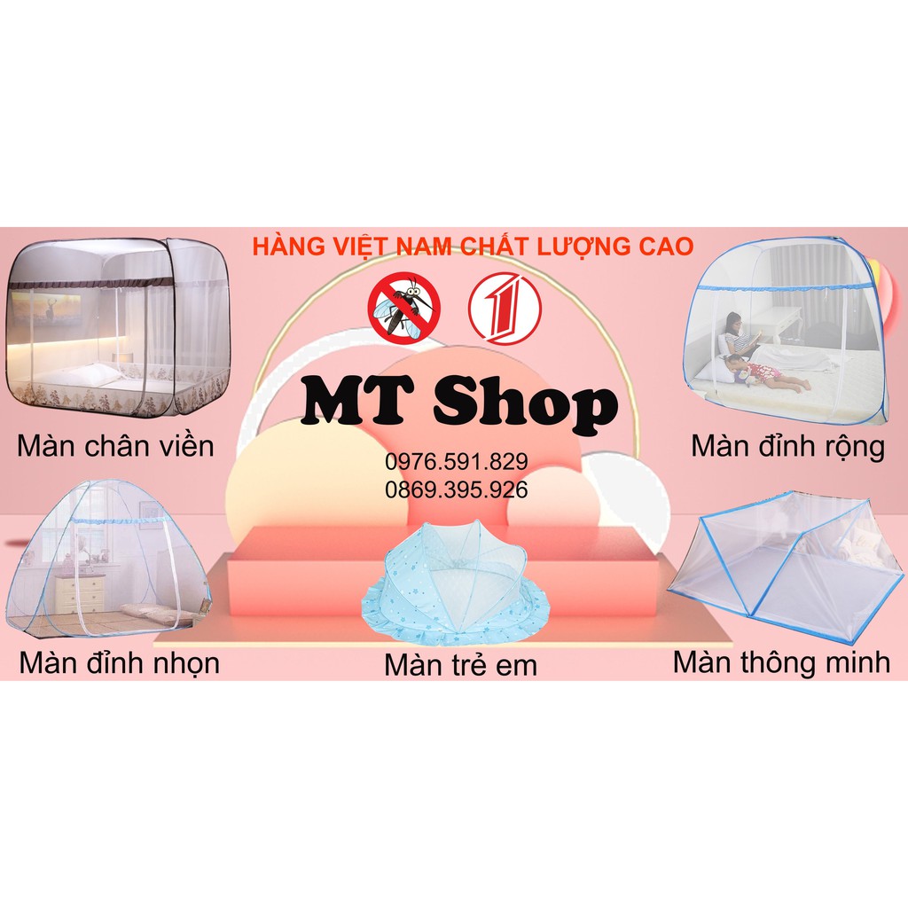 Màn chụp tự bung đỉnh rộng ⚡SIÊU BỀN⚡ Mùng chụp di động, Màn dây kéo TO, khóa kéo LỚN, vải DÀY DẶN