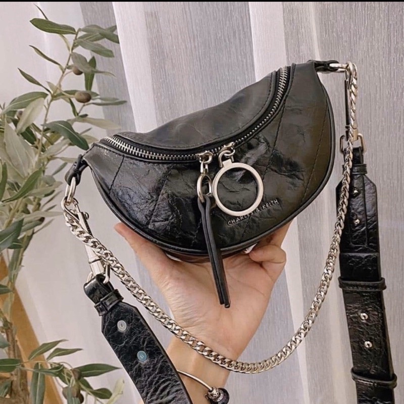 Túi bao tử đeo bụng kèm dây xích và 2 dây da chuẩn 11