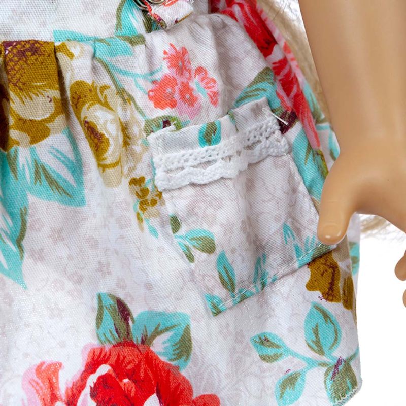 Đầm Hoa 18 Inch Kèm Băng Đô Xinh Xắn Dành Cho Búp Bê Sơ Sinh