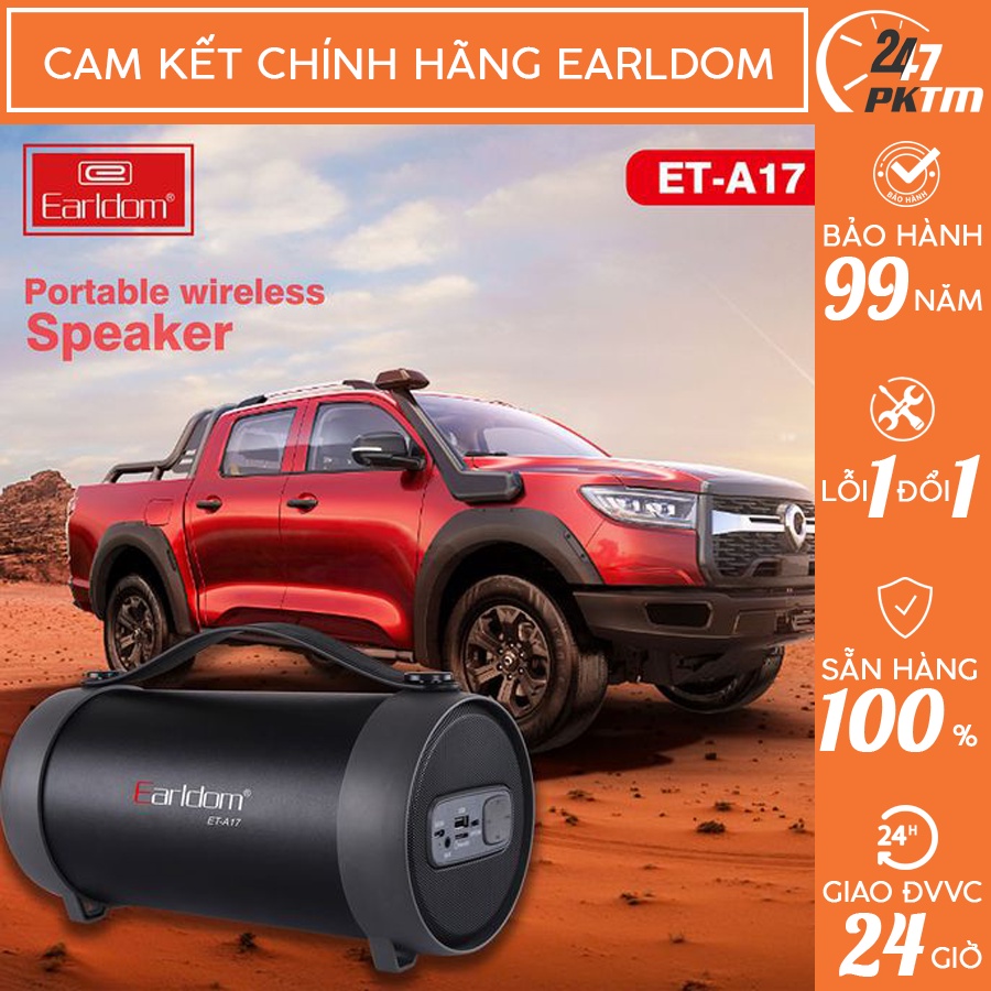 CHÍNH HÃNG EARLDOM Loa Bluetooth Earldom ET-A17 Nghe Nhạc Cực Hay Hỗ Trợ Cắm Thẻ Nhớ &amp;Usb | Phụ Kiện Thông Minh 247 VN