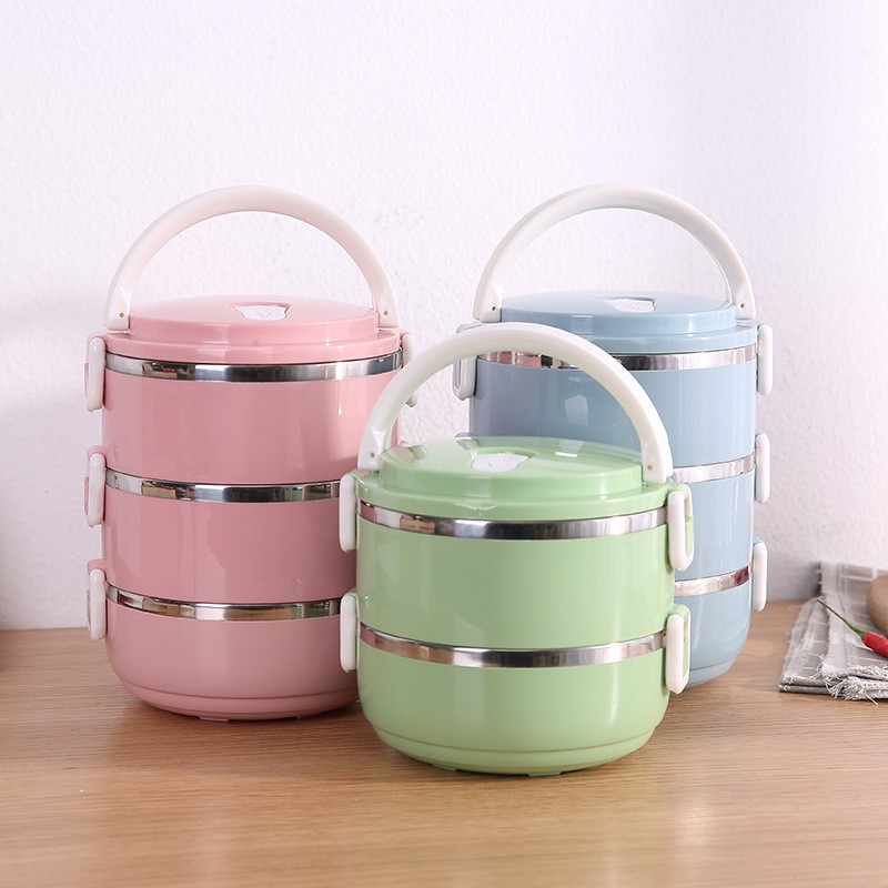 Cặp lồng cơm giữ nhiệt 3 tầng cao cấp, tiện dụng, Đồ dùng giúp bảo quản thức ăn an toàn