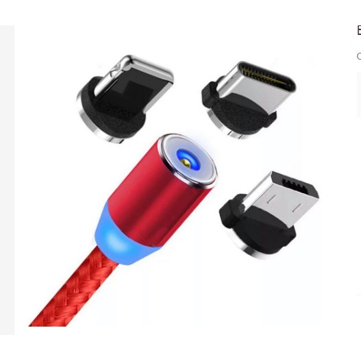 Cáp Sạc Nam Châm Tròn Xoay 360 Độ chân Micro Type-C Iphone
