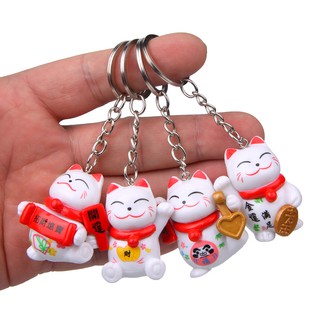 Móc khóa mèo may mắn