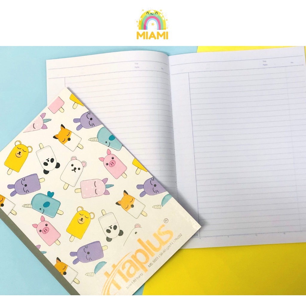 Vở Kẻ Ngang Haplus - Time Hải Tiến 80/120/200 Trang, Giấy Láng Mịn, Viết Êm Tay, Tập Viết, Vở Ghi Chép