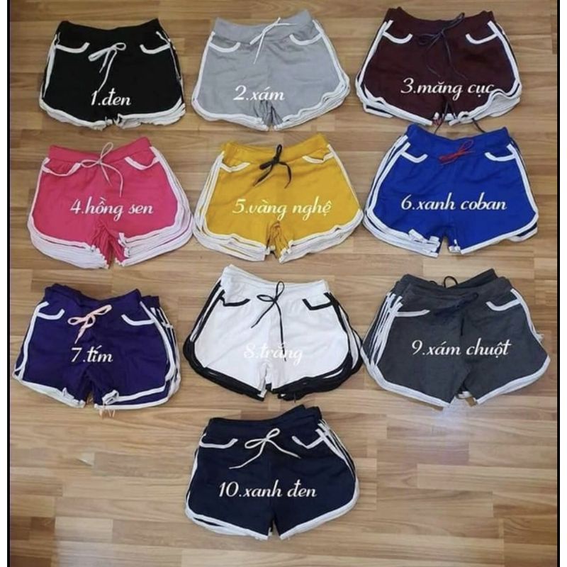 Quần đùi nữ thun cotton hàn quốc thể thao thoáng mát trẻ trung thời trang