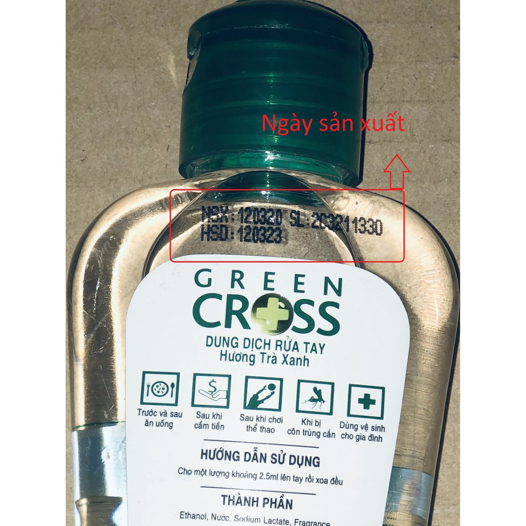 Nước rửa tay khô diệt khuẩn Green Cross 100ml