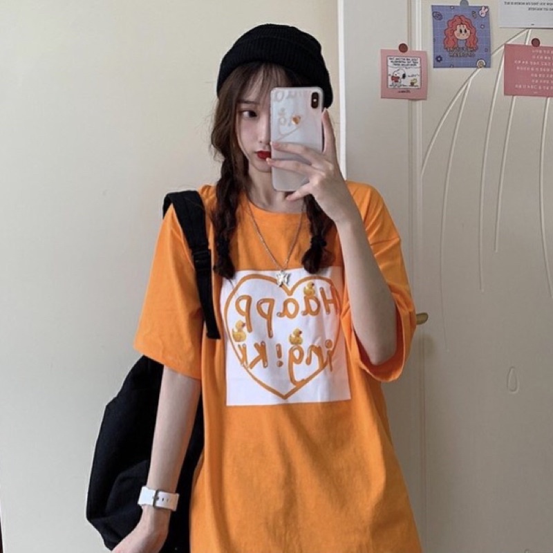 ÁO THUN TAY LỠ HAPPY ING!KK FORM RỘNG