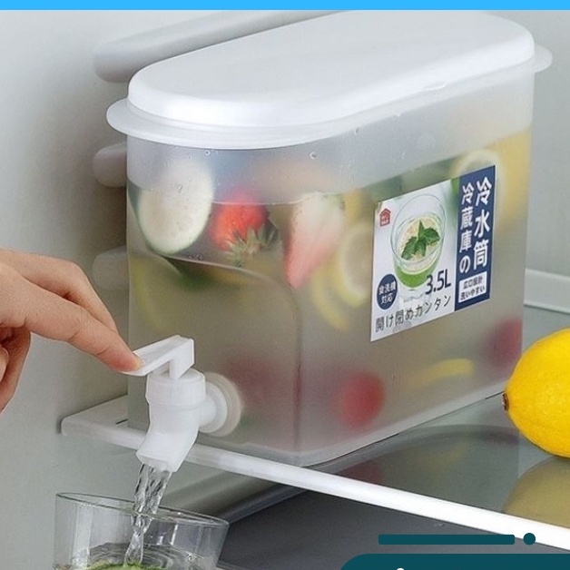 Bình Đựng Nước Có Vòi 3,5L Để Tủ Lạnh Tiện Lợi -❖BÌNH TRẮNG CÓ VÒI❖