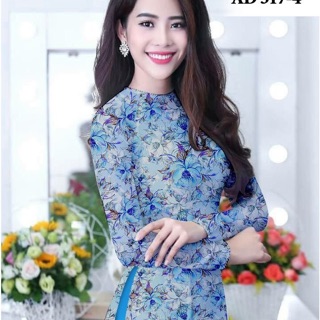 Vải áo dài in bông đều DL
