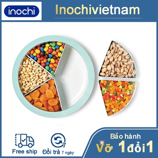 Hộp đựng mứt , khay mứt nhựa tròn Haru inochi cao cấp