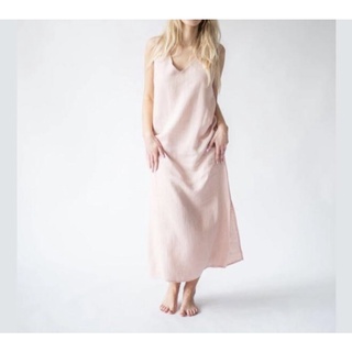 Đầm linen tưng premium dáng dài form basic có nhiều màu mm6