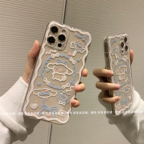 Ốp Điện Thoại Dẻo Trong Suốt Họa Tiết Hoạt Hình Cinnamoroll Babycinmoroll Dễ Thương Cho Iphone13 11 X/Xs 8P