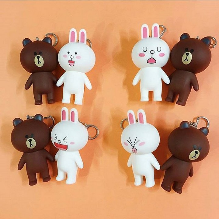 Móc khóa thỏ cony gấu brown quà tặng trang trí đẹp xinh xắn dễ thương