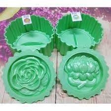 KHUÔN XÔI TRÒN XANH 13 CM HÌNH HOA HỒNG