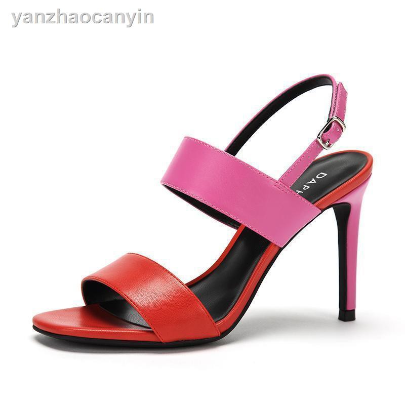 Daphne Giày Sandal Cao Gót Màu Trơn Thoải Mái Quyến Rũ Hợp Thời Trang