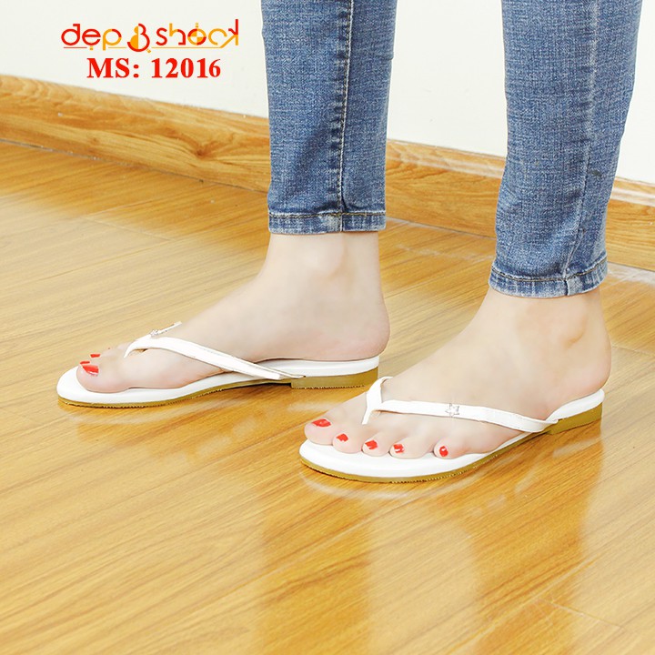 Dép nữ xỏ ngón đính hột thời trang big size MS 12015