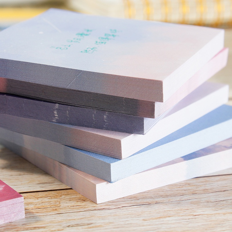 Giấy Note Ghi Chú Hình Vuông Họa Tiết Bầu Trời Sao Sáng Tạo