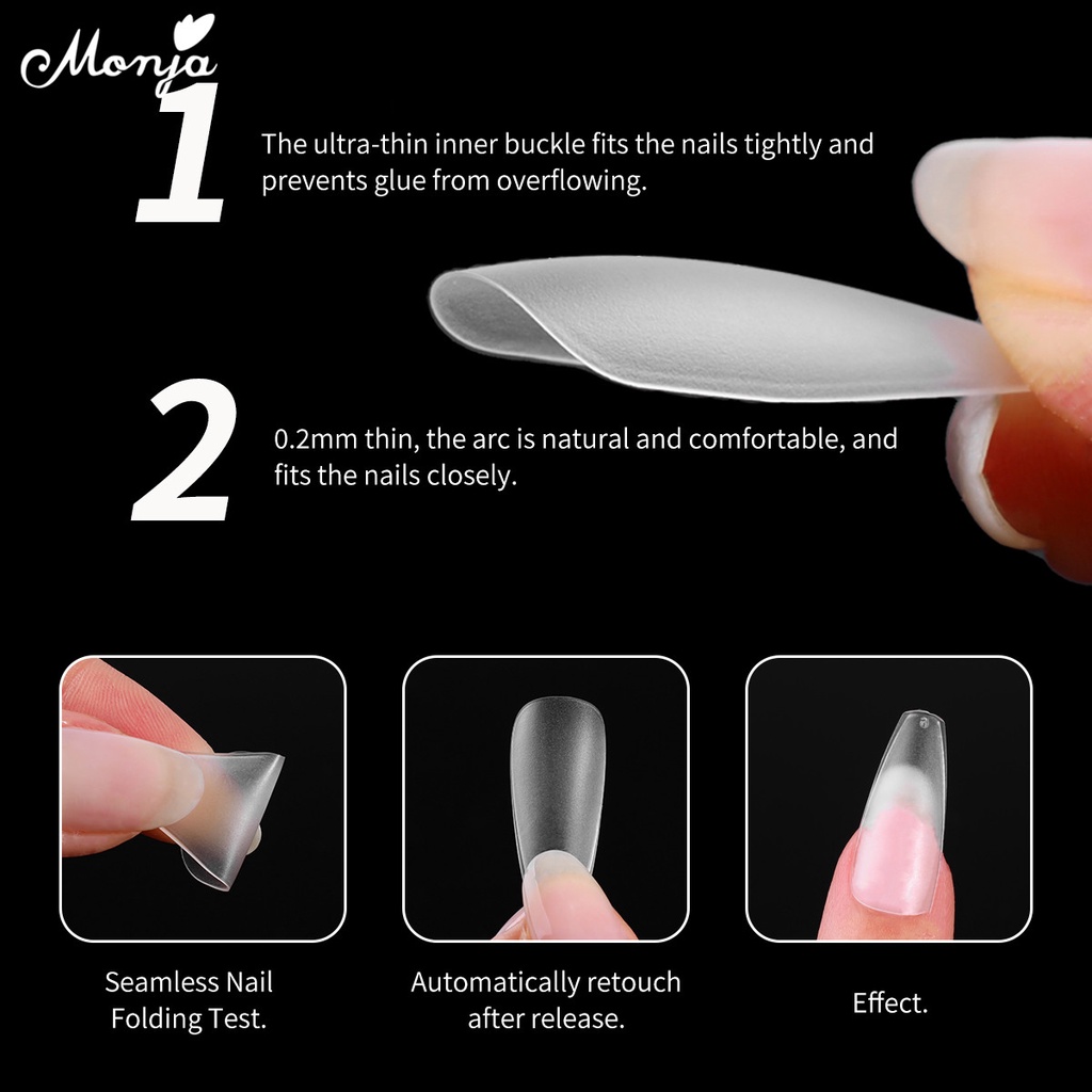 Hộp 100 Móng Tay Giả Toàn Diện Siêu Mỏng Cho Nữ