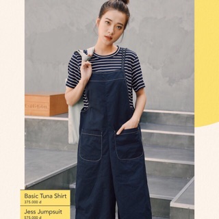 Jumpsuit Lemonade màu xanh navy size XS