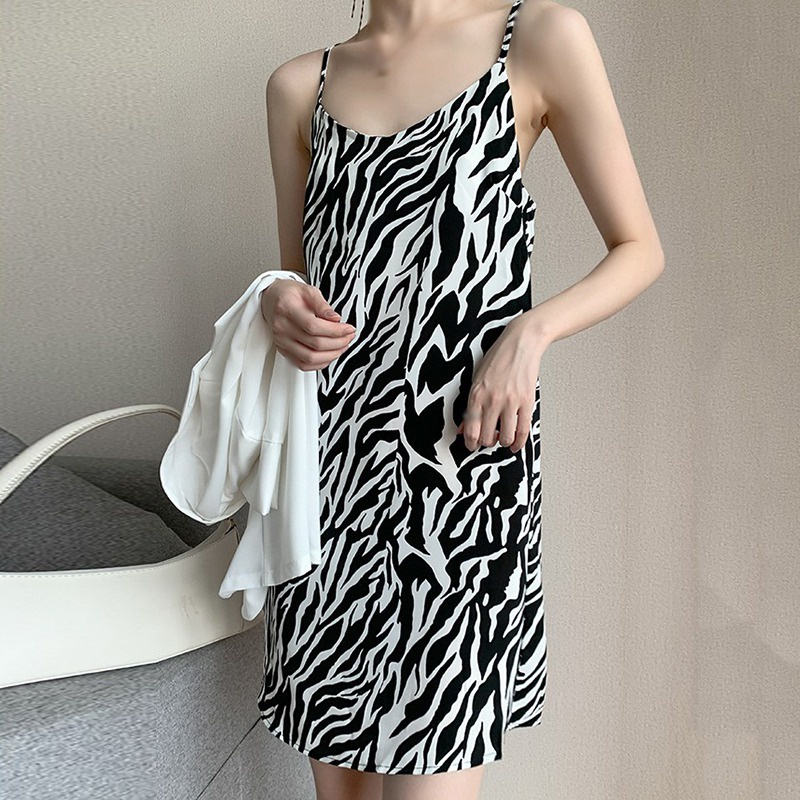 Váy Body Chân Tank Top Váy Dài Váy Ngủ Đầm Hai Dây Dáng Rộng Cổ Chữ V Gợi Cảm Cho Nữ