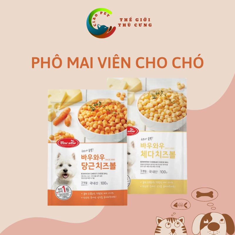 [100g] PHÔ MAI VIÊN CHO CHÓ