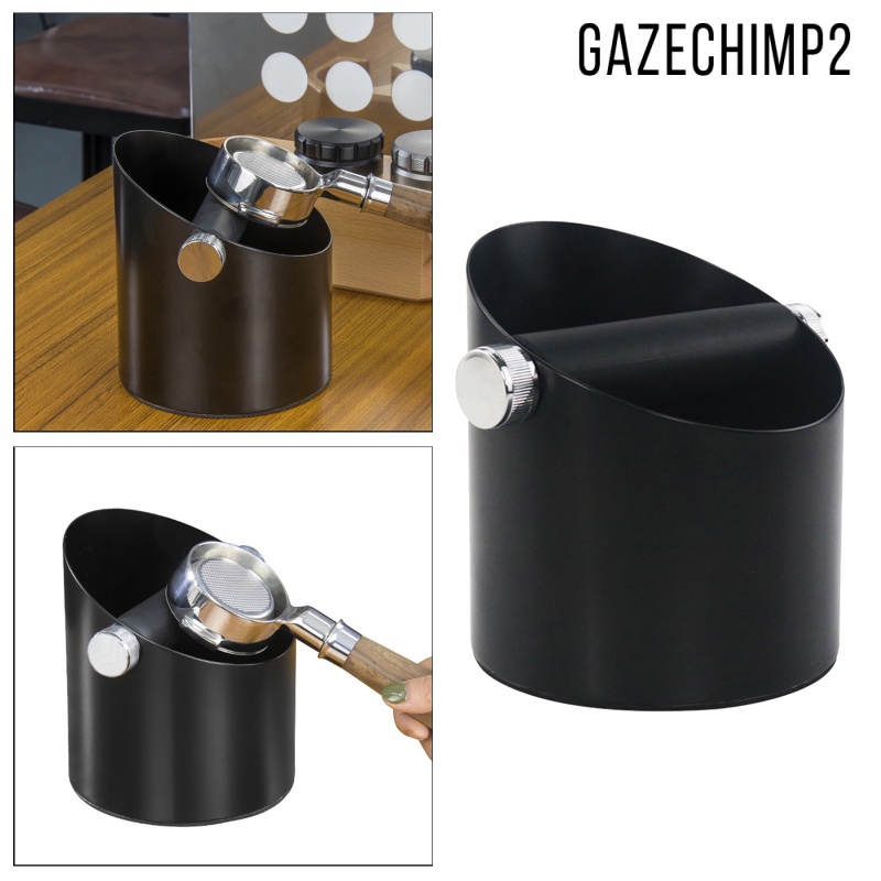 [GAZECHIMP2] Black Espresso Coffee Knock Box Waste Bin Bucket for Home Office Barista