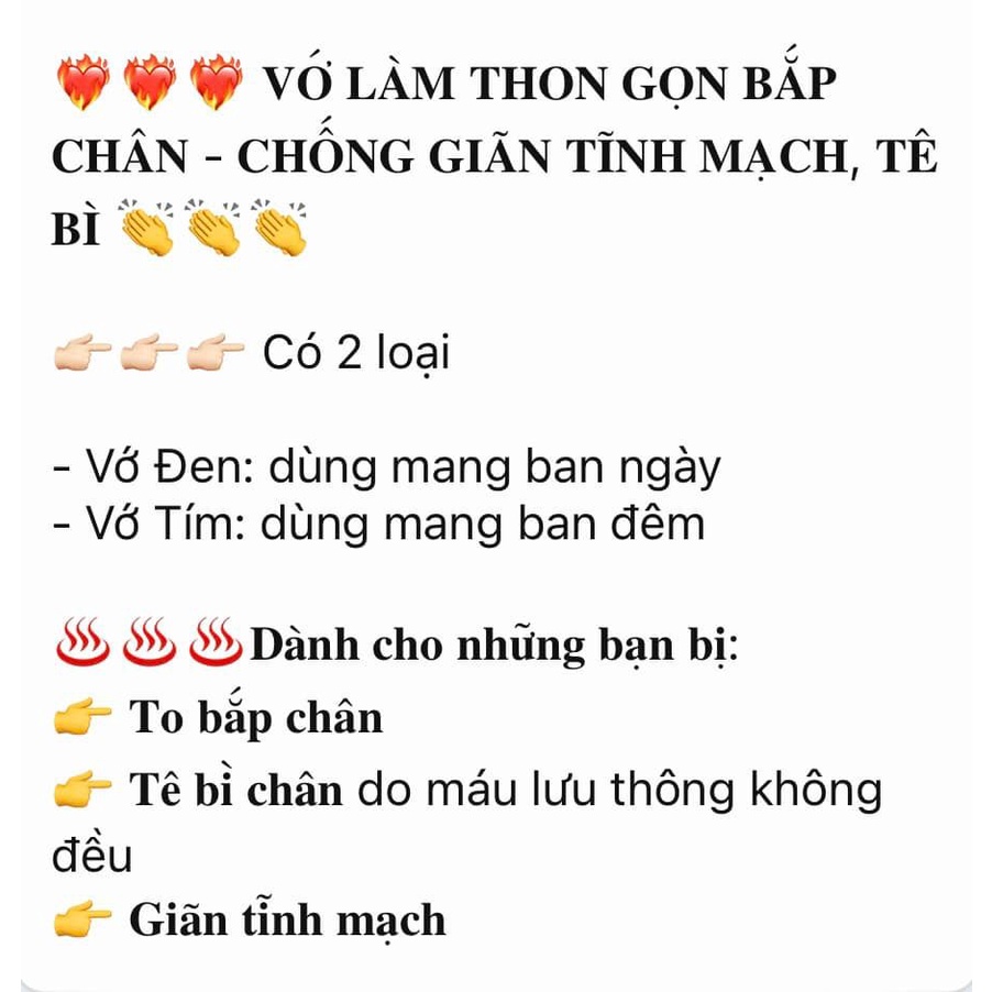 Tất Làm Thon Gọn Bắp Chân, Chống Giãn Tĩnh Mạch, Giảm Tê Chân Nhật Bản