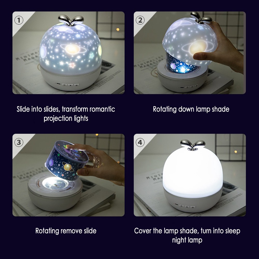 Đèn Ngủ Chiếu Hình 3D ⚡️ 𝐅𝐑𝐄𝐄 𝐒𝐇𝐈𝐏 ⚡️ Đèn Ngủ Chiếu Trần Ngàn Sao - Phụ Kiện Phòng Ngủ Đẹp Lung Linh