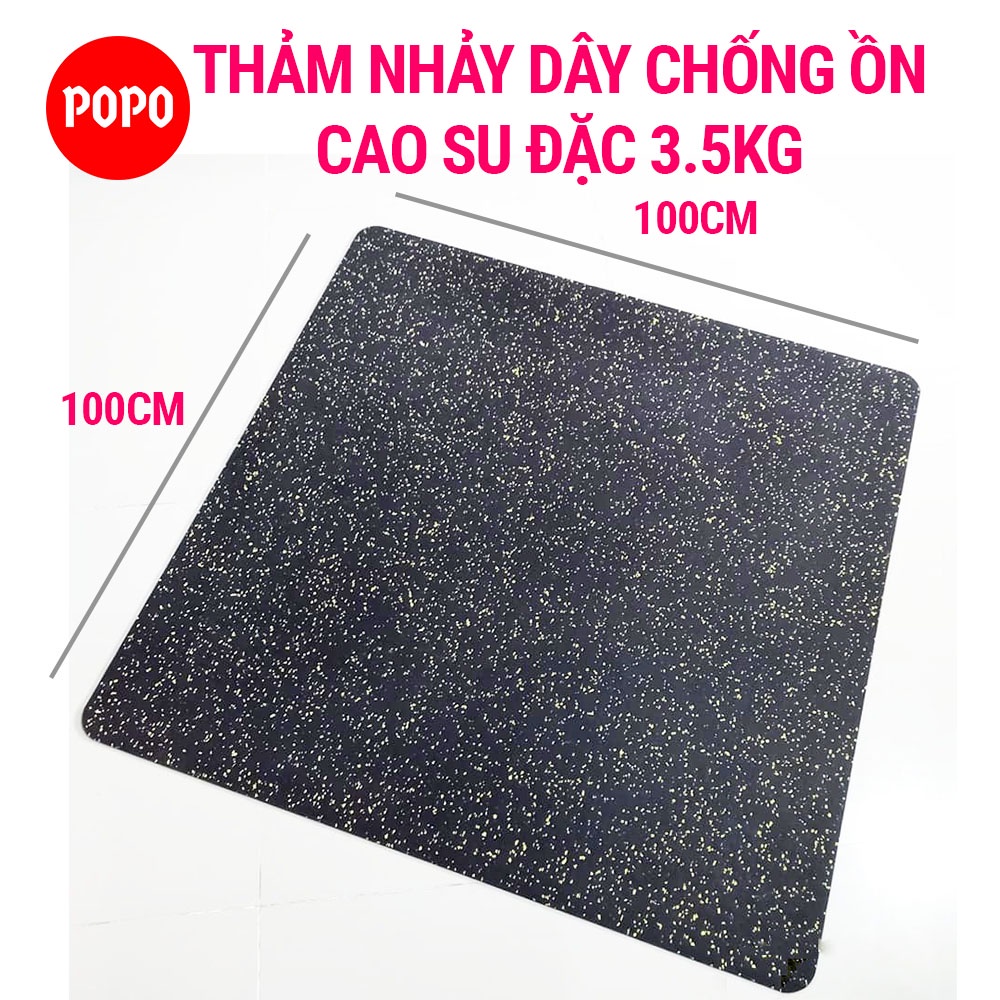 Thảm nhảy dây SPORTY chống ồn chất liệu cao su 1mx1m dày 3mm thảm tập thể thao giảm sốc, cách âm tập thể dục trong nhà