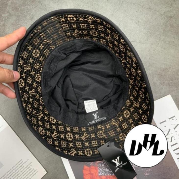 Mũ Bucket LV in Vàng Form Cụp Thời Trang Unisex Nam Nữ