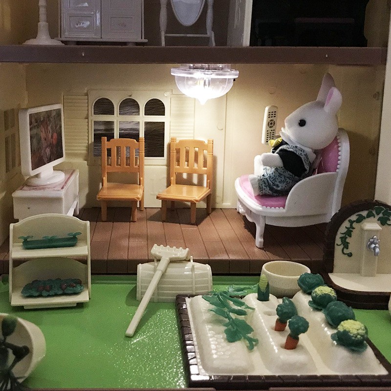 Bộ đồ chơi SLUBAN  biệt thự rừng cây lớn tương thích với các thương hiệu trang trí nhà búp bê