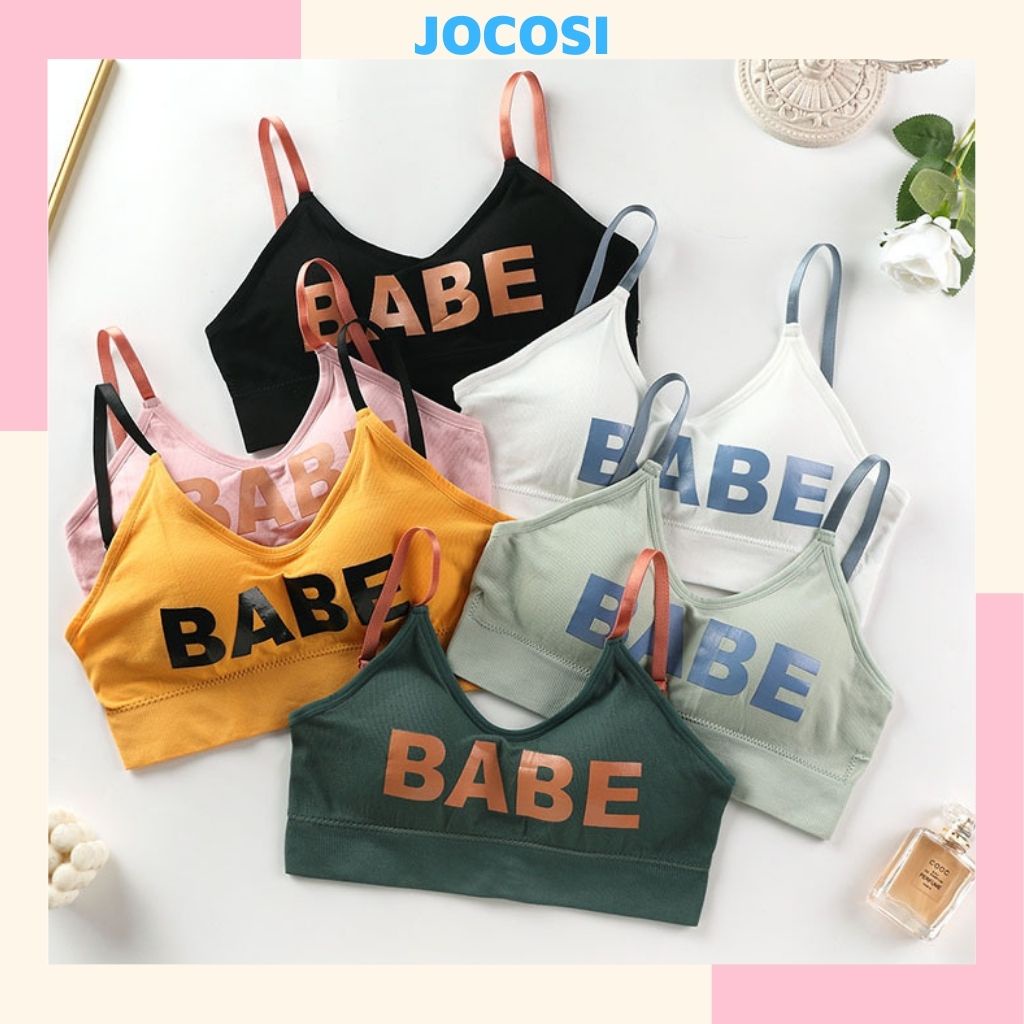 Áo bra nữ 2 dây tập gym thể thao hở lưng đẹp, áo lót không gọng BABE quyến rủ JOCOSI B2890