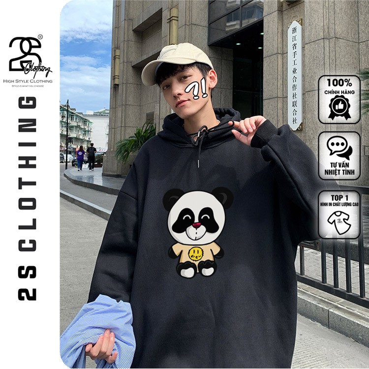 Áo Khoác Nỉ Hoodie Mũ Rộng Trùm Đầu In Hình Drew Panda 2s Clothing Áo Hoodie Nam Nữ Form Rộng In Hình TV5026