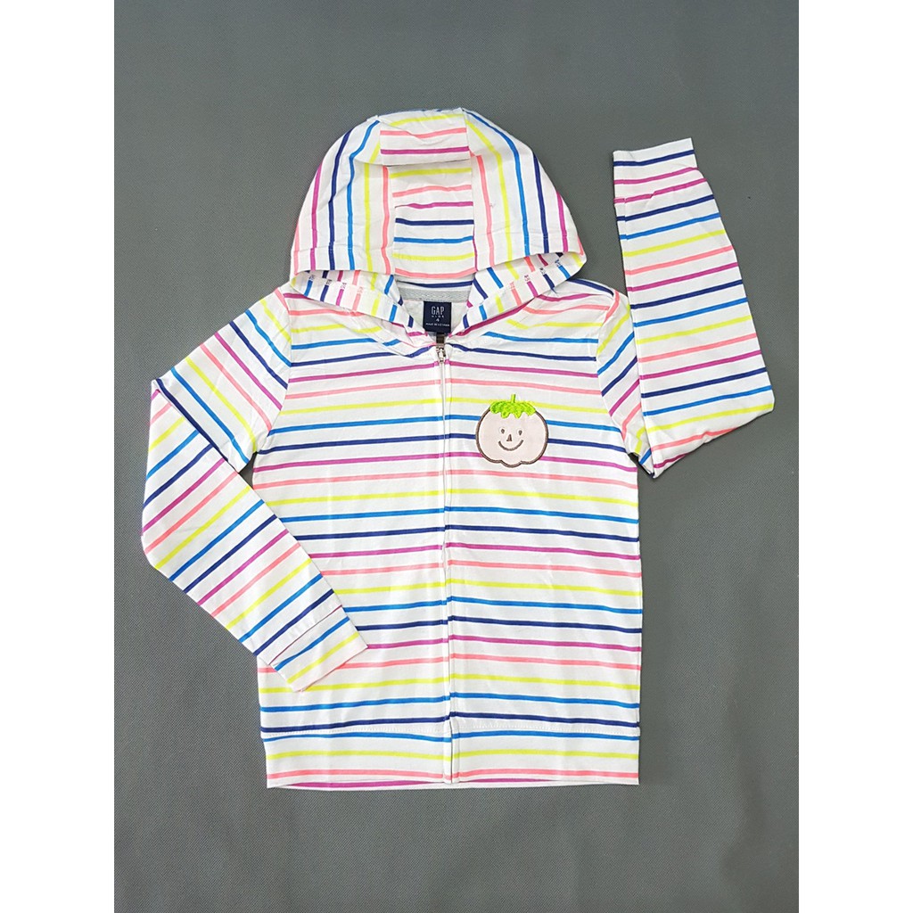 Áo khoác thun cotton mỏng mát thêu quả bí chống nắng mùa hè 1-10 tuổi