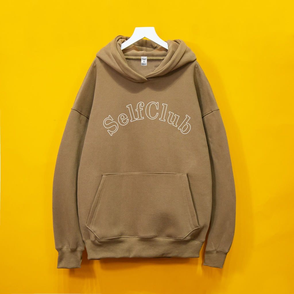 Áo nỉ hoodie SLEF CLUB Hogoto shop , áo nỉ bông cotton unisex nam nữ form rộng oversize chất liệu Cotton