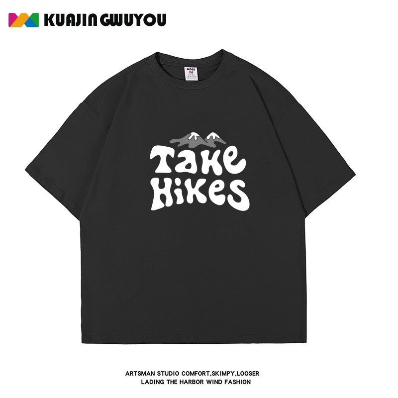 Áo Thun Tay Ngắn Cổ Tròn Dáng Rộng Thời Trang Mùa Hè Phong Cách Âu Mỹ Size M-8XL