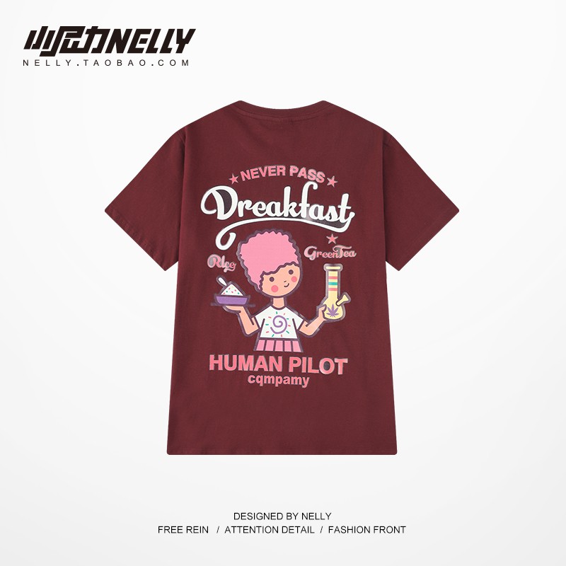 [FREESHIP](CÓ SẴN)HÀNG CHÍNH HÃNG áo thun NellyHeybig tay lỡ, hoạ tiết chữ DREAKFAST mẫu mới.