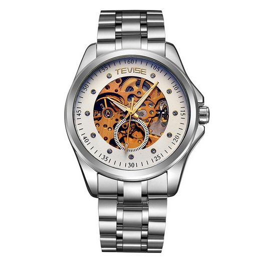Đồng hồ cơ nam lộ máy 2 mặt cao cấp Tevise 8377