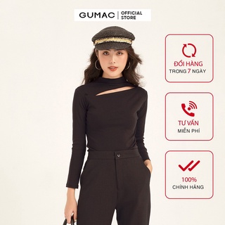 Áo thun nữ tay dài khoét ngực GUMAC đủ màu đủ size, thiết kế tay dài, ATB103