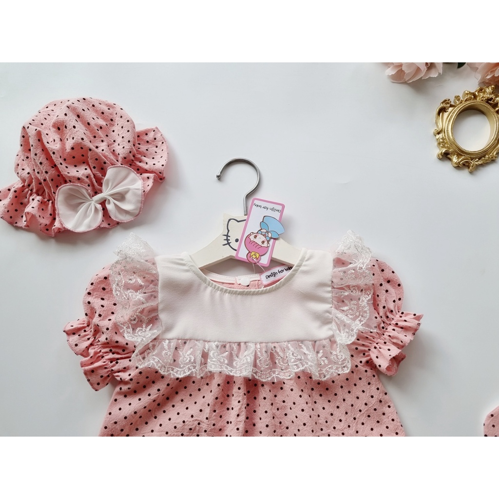 body cho béFREESHIP+ tặng kèm mũ+ giày vải Su shop- body bi hồng