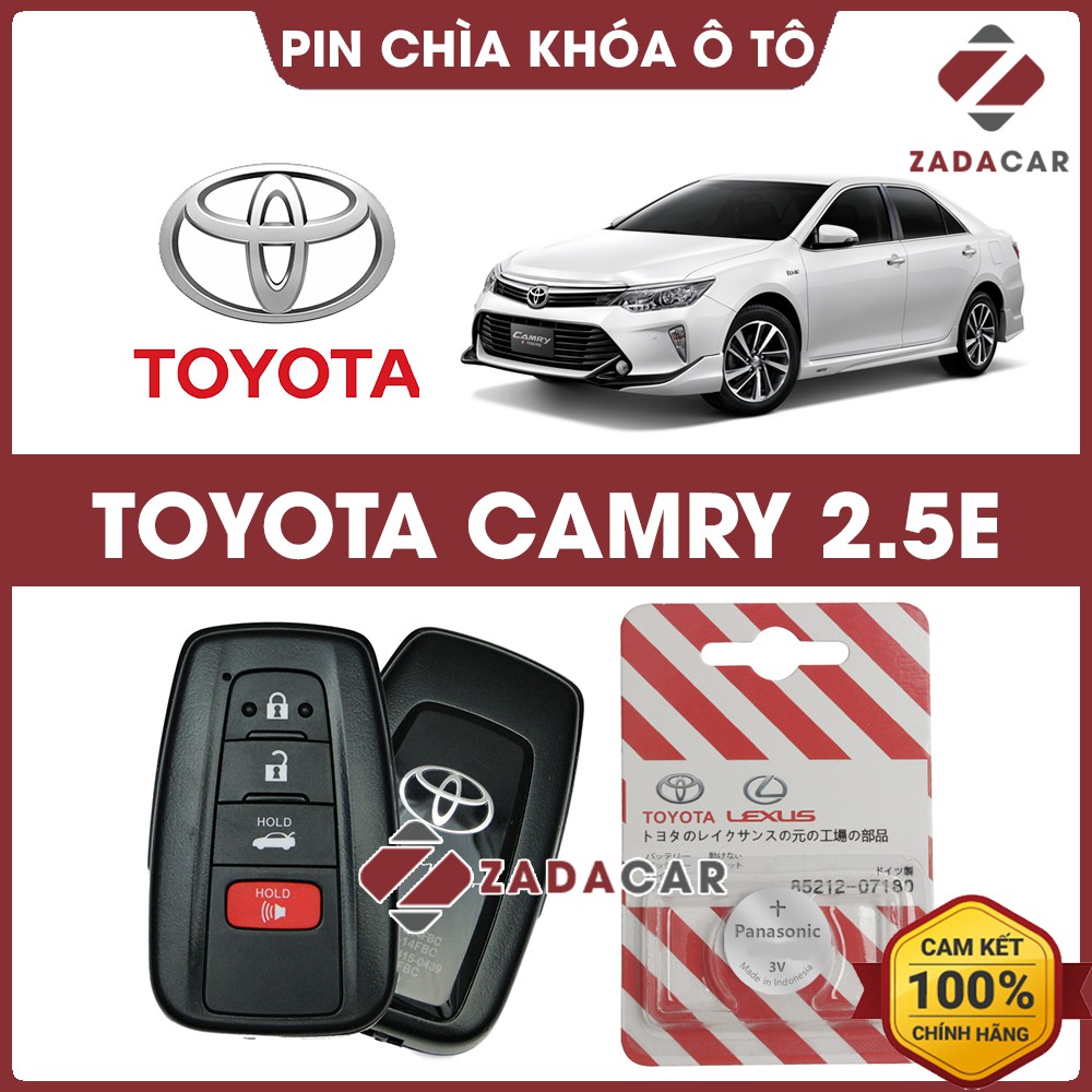 Pin chìa khóa ô tô Toyota Camry 2.5E chính hãng Toyota sản xuất tại Indonesia 3V Panasonic