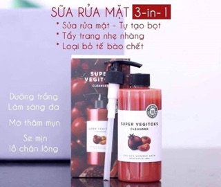 Sữa rửa mặt rau củ thải độc