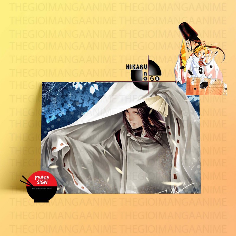 Tấm Postcard cao cấp HIKARU NO GO KÌ THỦ CỜ VÂY giấy 260gsm A5 anime chibi