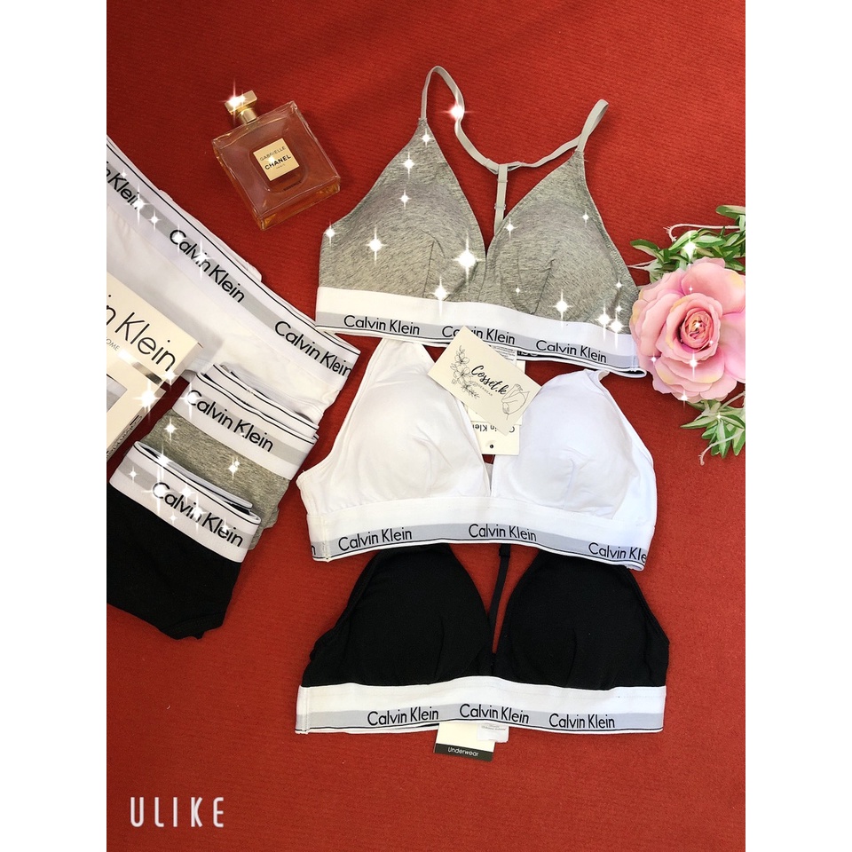 Áo lót/ Bra 3 dây CK chất cotton thể thao năng động có đệm lót loại dây nhỏ,sexy gợi cảm dành cho nữ | BigBuy360 - bigbuy360.vn